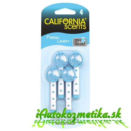 California Scents Vent Sticks FRESH LINEN 34-036