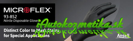 Nitrilové rukavice ANSELL 93-852 MICROFLEX® - Čierne veľ. XL 100ks