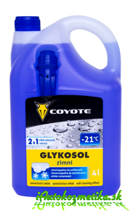 Zimná kvapalina do ostrekovačov 2v1 GLYKOSOL -21°C COYOTE 4L